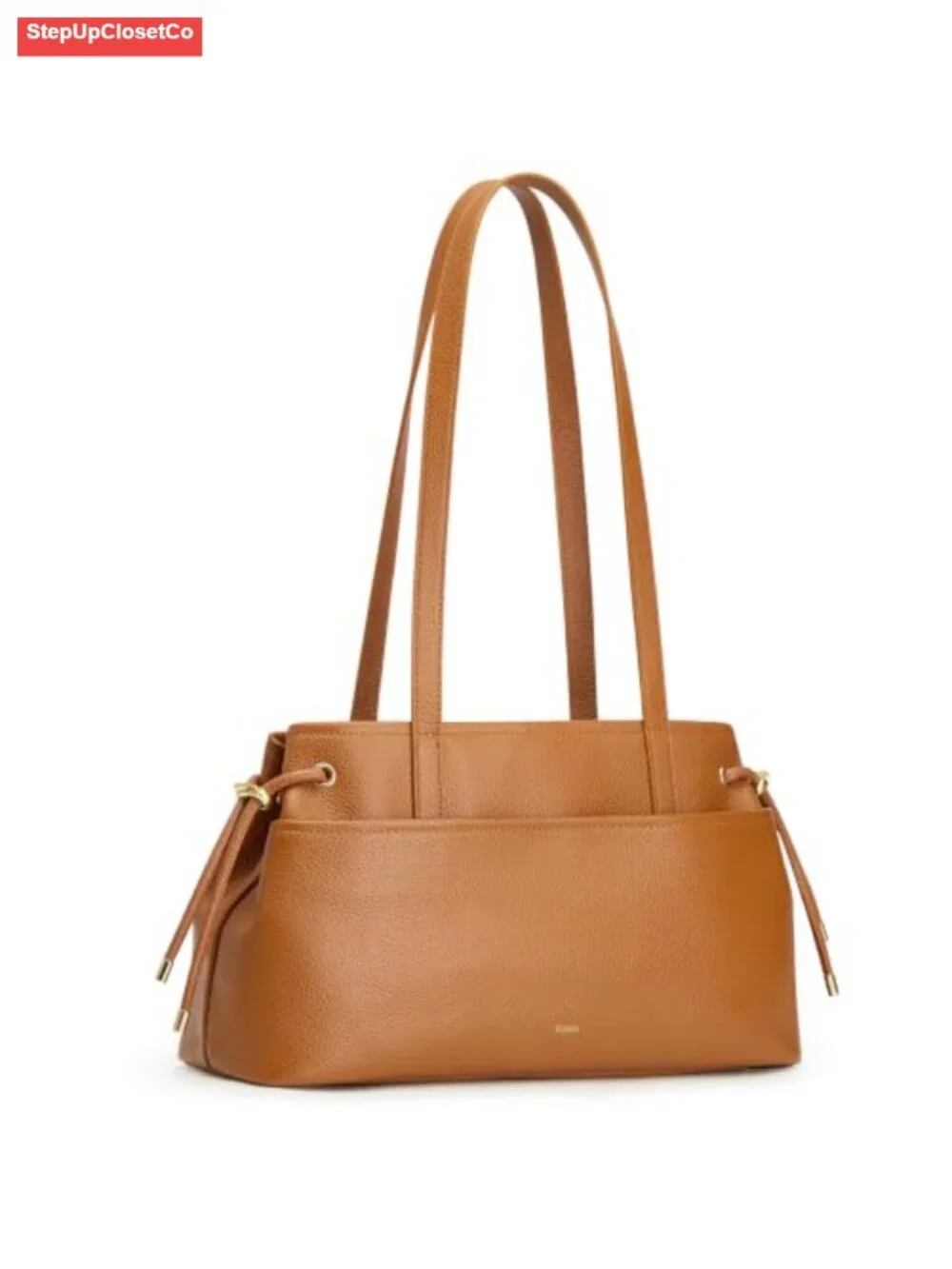 Genuine Leather Hobo Shoulder Bag Drawstring